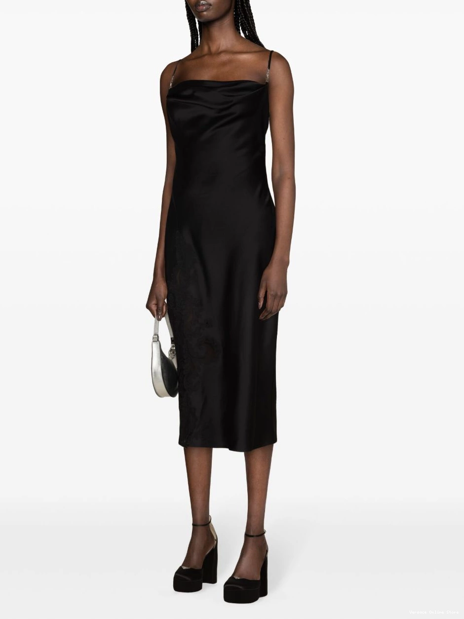 Cheap dress Barocco-lace midi Versace Women satin 0415